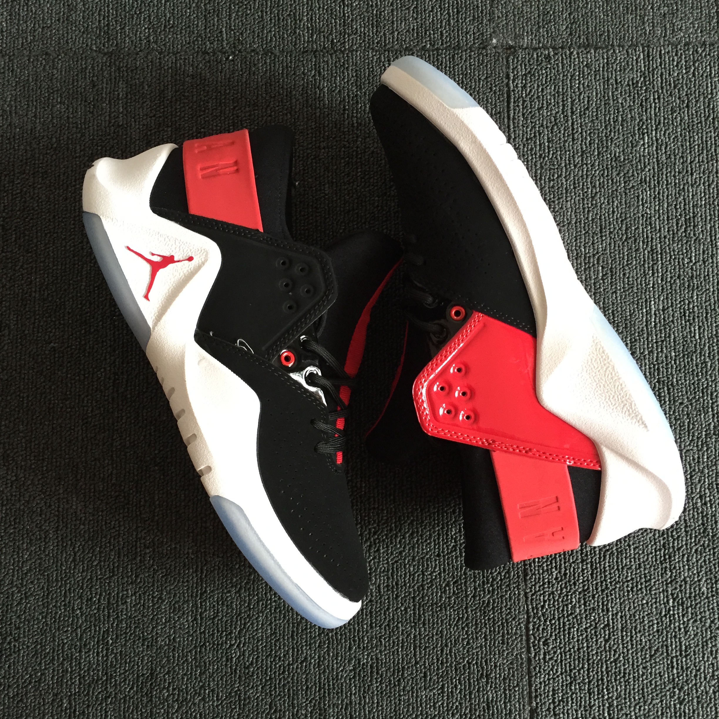 Men Jordan Flight Fresh Black Red White Footwear